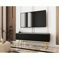 Фото Тумба під телевізор Оро / Oro 2Д RTV135 MDF Чорний