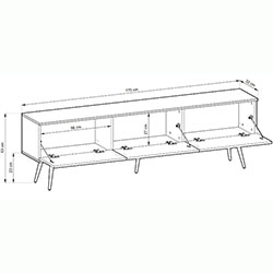 Фото Тумба під телевізор Оро / Oro 3Д RTV175 MDF Білий
