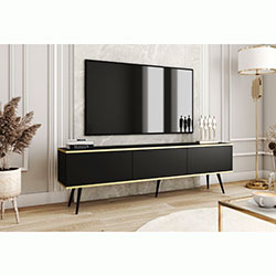 Фото Тумба під телевізор Оро / Oro 3Д RTV175 Чорний