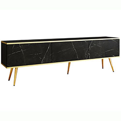 Тумба під телевізор Оро / Oro 3Д RTV175 Чорний Мармур Роял