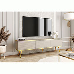 Фото Тумба під телевізор Оро / Oro 3Д RTV175 MDF Бежевий