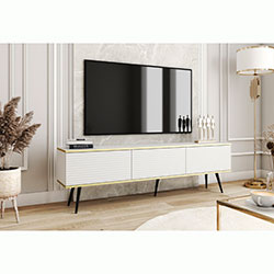 Фото Тумба під телевізор Оро / Oro 3Д RTV175 MDF Білий