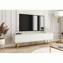 Фото Тумба під телевізор Оро / Oro 3Д RTV175 MDF Білий