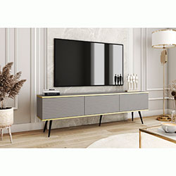 Фото Тумба під телевізор Оро / Oro 3Д RTV175 MDF Сірий