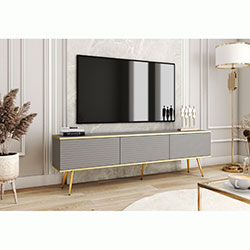 Фото Тумба під телевізор Оро / Oro 3Д RTV175 MDF Сірий