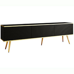 Тумба під телевізор Оро / Oro 3Д RTV175 MDF Чорний