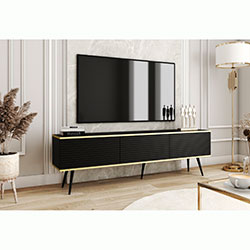 Фото Тумба під телевізор Оро / Oro 3Д RTV175 MDF Чорний