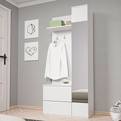 Фото Передпокій з дзеркалом Грін / Green 3Д Білий