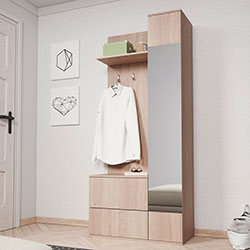 Фото Передпокій з дзеркалом Грін / Green 3Д Дуб Сонома