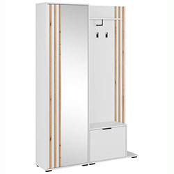 Фото Передпокій з дзеркалом Неллі / Nelly 2Д Білий + Дуб Артизан