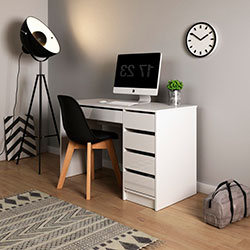 Фото Стіл туалетний письмовий Ада / Ada 5S/120 Білий Глянець