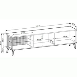 Фото Тумба під ТВ з підсвічуванням Вічі / Vici RTV180 3Д