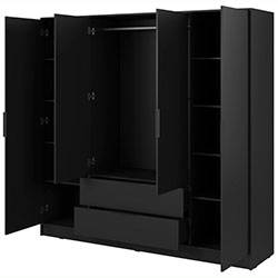 Фото Шафа для одягу Келлі / Kelly 4D Чорний