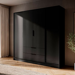 Фото Шафа для одягу Келлі / Kelly 4D Чорний