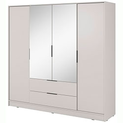 Шафа для одягу Келлі / Kelly 4DL з дзеркалом Кашемір