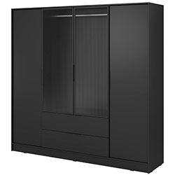  гардеробна 4drm з прозорими дверцятами та реєю 