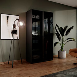 Фото Шафа для одягу-гардеробна Сендбокс / Sandbox ANTISOL 2Д Чорний