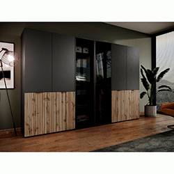 Фото Шафа для одягу-гардеробна Сендбокс / Sandbox ANTISOL 2Д Чорний