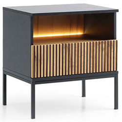 Фото Тумба приліжкова з підсвічуванням Сенто / Sento S54 1Ш