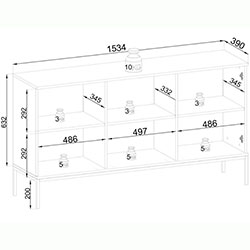 Фото Комод з підсвічуванням Сенто / Sento K154 3Д