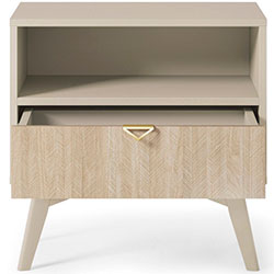 Фото Тумба приліжкова Форест / Forest S54 1Ш Беж Пісочний + Ялиця Сканді