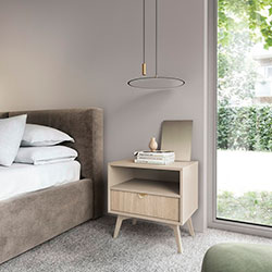 Фото Тумба приліжкова Форест / Forest S54 1Ш Беж Пісочний + Ялиця Сканді