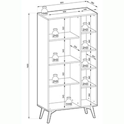 Фото Стелаж Форест / Forest RG80 2Д Евкаліпт + Ялиця Сканді
