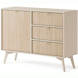 Фото Комод Форест / Forest KSZD106 1Д 3Ш Беж Пісочний + Ялиця Сканді