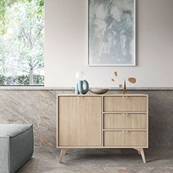 Фото Комод Форест / Forest KSZD106 1Д 3Ш Беж Пісочний + Ялиця Сканді