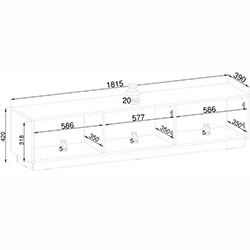 Фото Тумба під ТВ Роял / Royal RTV180 3Д Бежевий