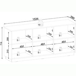 Фото Комод Роял / Royal K154 3Д Бежевий