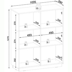 Фото Комод високий Роял / Royal KW104 2Д Бежевий