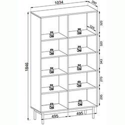 Фото Вітрина Джапанді / Japandi WT104 2Д Дуб Лінеа