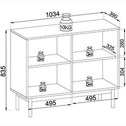 Фото Комод Джапанді / Japandi K104 2Д Кашемір