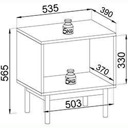 Фото Тумба приліжкова Джапанді / Japandi S54 1Д Кашемір