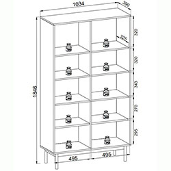 Фото Стелаж Джапанді / Japandi R104 2Д Кашемір