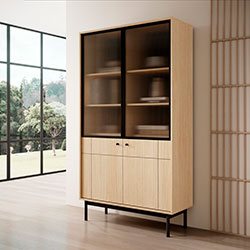 Фото Вітрина Джапанді / Japandi WT104 2Д Дуб Лінеа