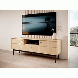 Фото Тумба під ТВ Джапанді / Japandi RTV154 2Д 1Ш Дуб Лінеа