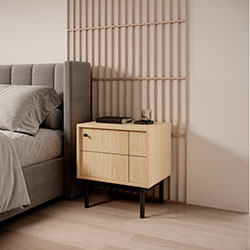 Фото Тумба приліжкова Джапанді / Japandi S54 1Д Дуб Лінеа