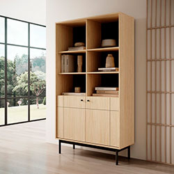 Фото Стелаж Джапанді / Japandi R104 2Д Дуб Лінеа