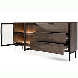 Фото Комод з підсвічуванням Лумі / Lumi 2D3S/181 2Д 3Ш Дуб Дунін