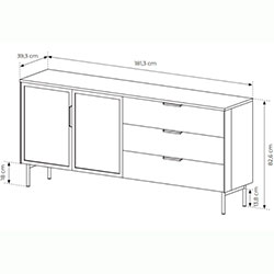 Фото Комод з підсвічуванням Лумі / Lumi 2D3S/181 2Д 3Ш Кашемір