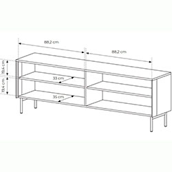 Фото Тумба під телевізор з підсвічуванням Лумі / Lumi 4D/181 4Д Дуб Дунін