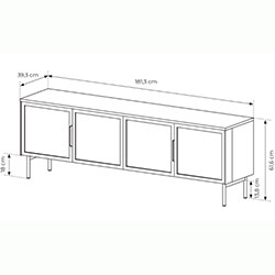 Фото Тумба під телевізор з підсвічуванням Лумі / Lumi 4D/181 4Д Дуб Дунін