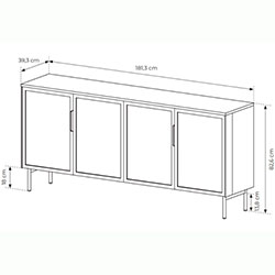 Фото Комод з підсвічуванням Лумі / Lumi 4D/181 4Д Дуб Дунін