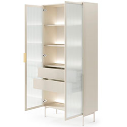 Фото Вітрина висока з підсвічуванням Лумі / Lumi 2D2S/91 2Д 2Ш Кашемір