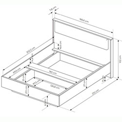 Фото Ліжко Балтик / Baltic 160x200 з м’яким узголів’ям двоспальне