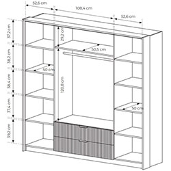 Фото Шафа для одягу Балтик / Baltic 4D2S/220 4Д з дзеркалом