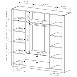 Фото Шафа для одягу Вікі / Viki 4D2S/213 з дзеркалом