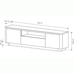 Фото Тумба під ТВ Торро / Torro 3D/200